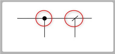 単線結線図の接続部の表し方